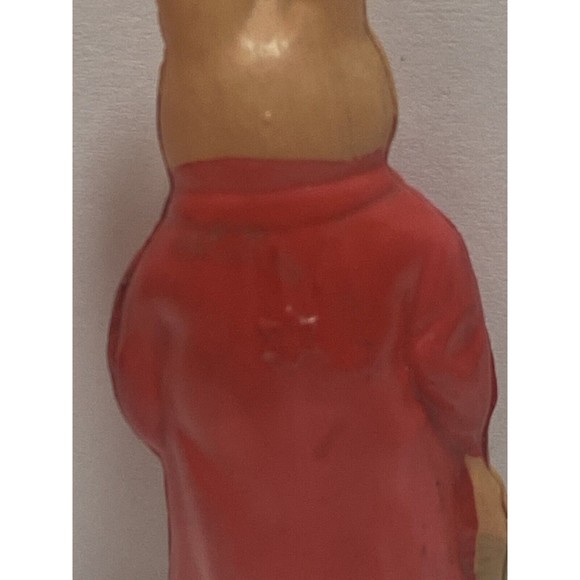 Rare Vintage 20s Victorian Celluloid Easter Bunny Eggs Basket Pink Eyes Rabbit - Picture 3 of 9